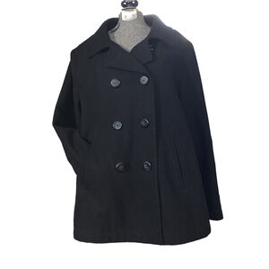 Women's Old Navy Black Pea Coat XL
